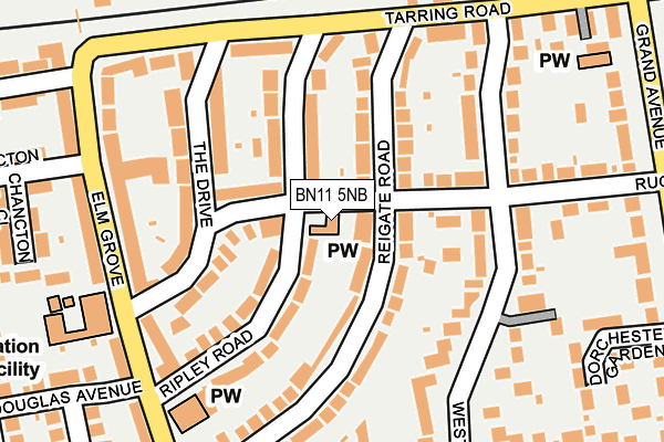 BN11 5NB map - OS OpenMap – Local (Ordnance Survey)