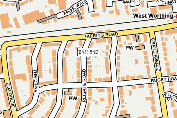 BN11 5ND map - OS OpenMap – Local (Ordnance Survey)