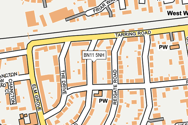 BN11 5NH map - OS OpenMap – Local (Ordnance Survey)