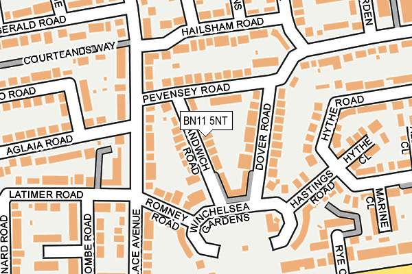 BN11 5NT map - OS OpenMap – Local (Ordnance Survey)