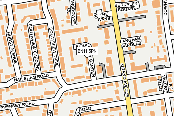 BN11 5PN map - OS OpenMap – Local (Ordnance Survey)