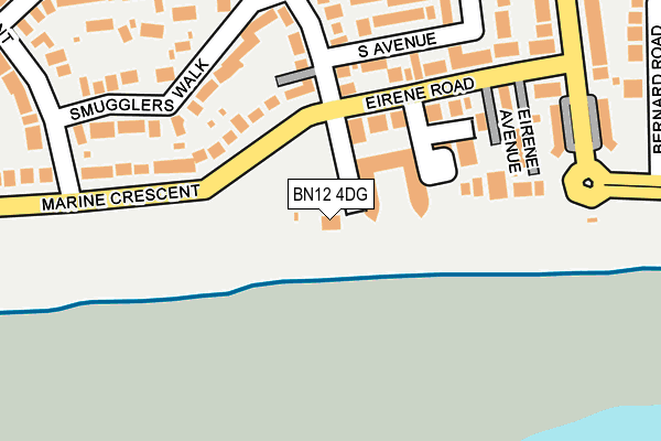 BN12 4DG map - OS OpenMap – Local (Ordnance Survey)