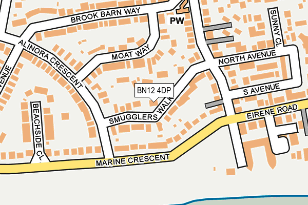 BN12 4DP map - OS OpenMap – Local (Ordnance Survey)