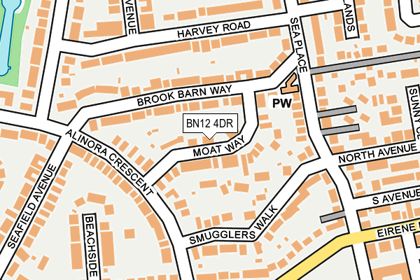 BN12 4DR map - OS OpenMap – Local (Ordnance Survey)
