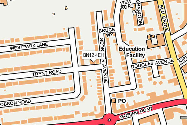 BN12 4EH map - OS OpenMap – Local (Ordnance Survey)