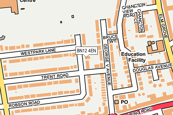 BN12 4EN map - OS OpenMap – Local (Ordnance Survey)