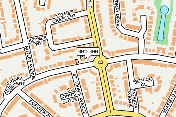 BN12 4HH map - OS OpenMap – Local (Ordnance Survey)