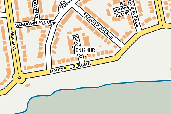 BN12 4HR map - OS OpenMap – Local (Ordnance Survey)