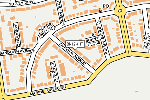 BN12 4HT map - OS OpenMap – Local (Ordnance Survey)