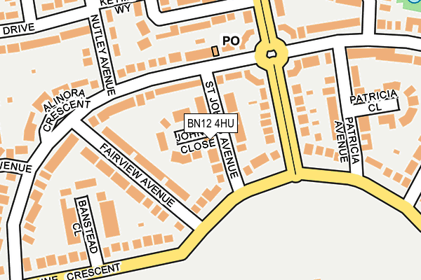 BN12 4HU map - OS OpenMap – Local (Ordnance Survey)