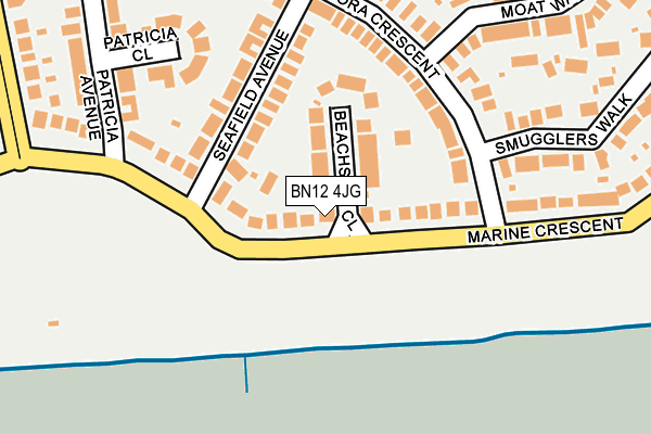 BN12 4JG map - OS OpenMap – Local (Ordnance Survey)