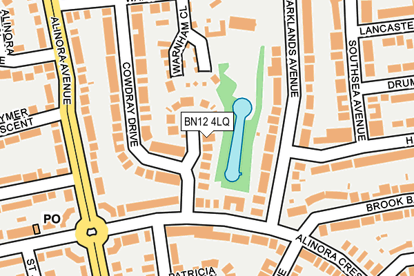 BN12 4LQ map - OS OpenMap – Local (Ordnance Survey)