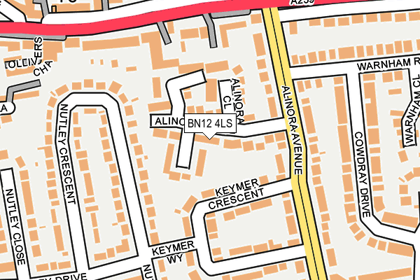 BN12 4LS map - OS OpenMap – Local (Ordnance Survey)
