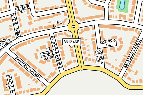 BN12 4NB map - OS OpenMap – Local (Ordnance Survey)
