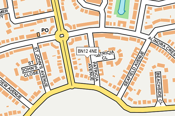 BN12 4NE map - OS OpenMap – Local (Ordnance Survey)