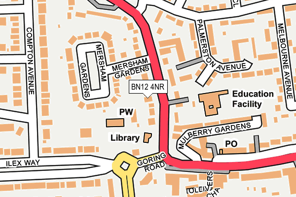 BN12 4NR map - OS OpenMap – Local (Ordnance Survey)