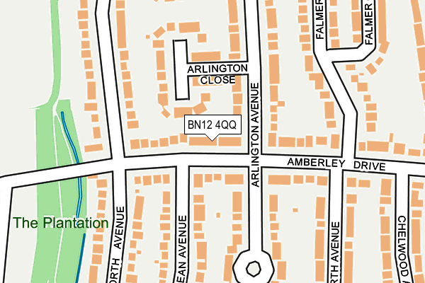 BN12 4QQ map - OS OpenMap – Local (Ordnance Survey)