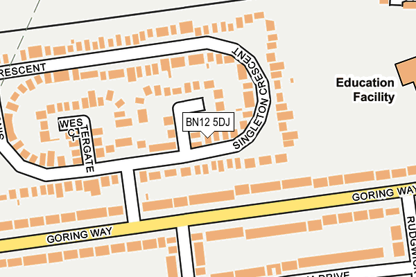 Map of WORTHING ELECTRICAL LIMITED at local scale