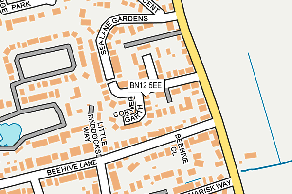 BN12 5EE map - OS OpenMap – Local (Ordnance Survey)