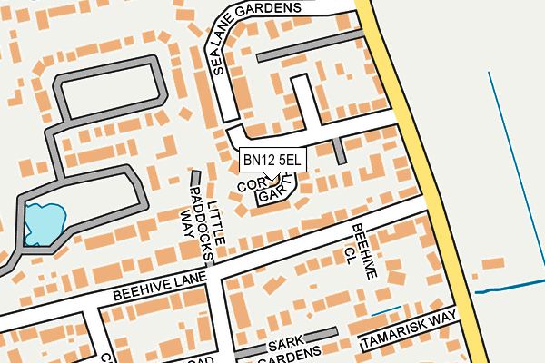 BN12 5EL map - OS OpenMap – Local (Ordnance Survey)