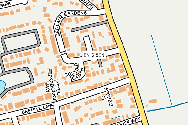 BN12 5EN map - OS OpenMap – Local (Ordnance Survey)