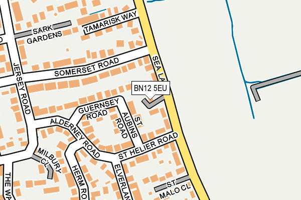 BN12 5EU map - OS OpenMap – Local (Ordnance Survey)