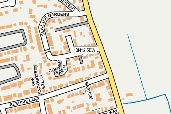 BN12 5EW map - OS OpenMap – Local (Ordnance Survey)