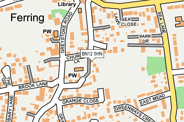BN12 5HN map - OS OpenMap – Local (Ordnance Survey)