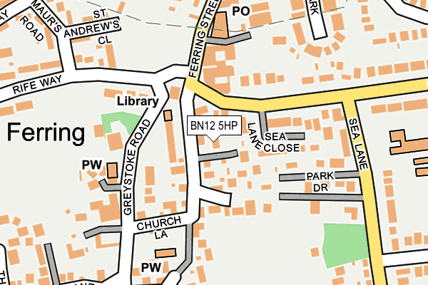 BN12 5HP map - OS OpenMap – Local (Ordnance Survey)