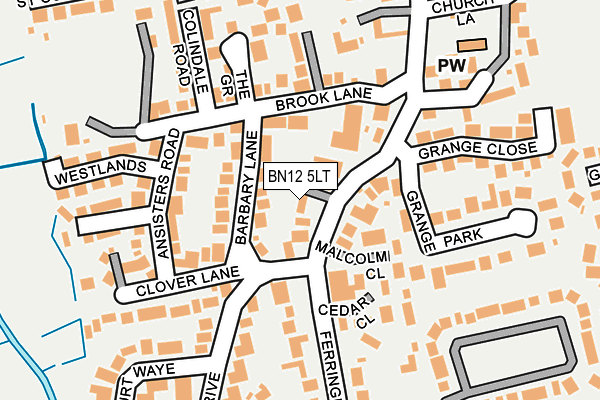 BN12 5LT map - OS OpenMap – Local (Ordnance Survey)