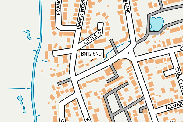BN12 5ND map - OS OpenMap – Local (Ordnance Survey)