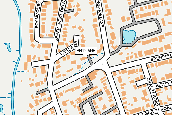 BN12 5NF map - OS OpenMap – Local (Ordnance Survey)