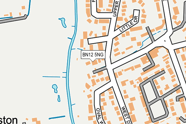 BN12 5NG map - OS OpenMap – Local (Ordnance Survey)