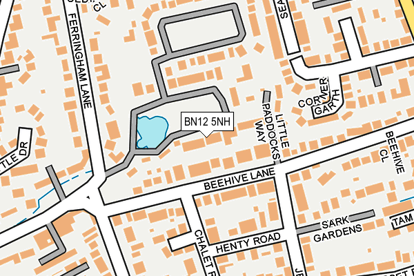 BN12 5NH map - OS OpenMap – Local (Ordnance Survey)