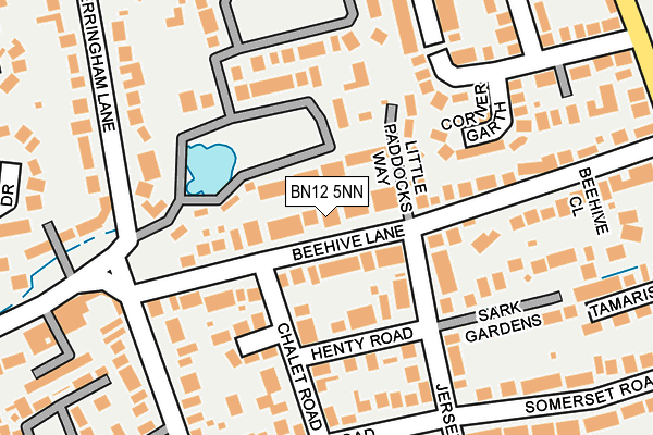 BN12 5NN map - OS OpenMap – Local (Ordnance Survey)