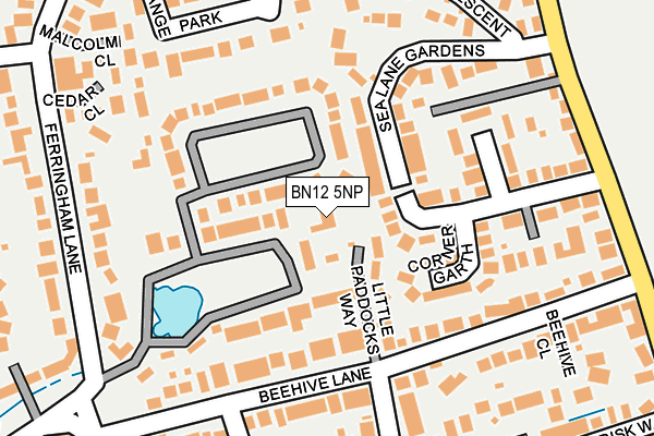 BN12 5NP map - OS OpenMap – Local (Ordnance Survey)