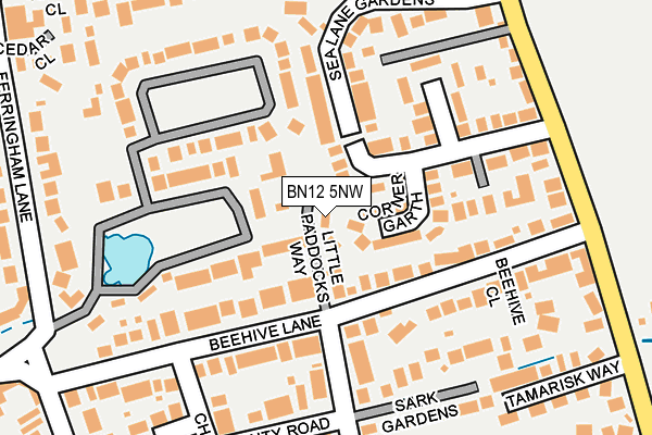 BN12 5NW map - OS OpenMap – Local (Ordnance Survey)