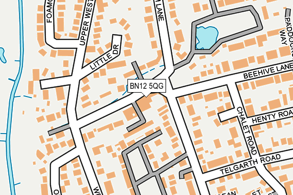 BN12 5QG map - OS OpenMap – Local (Ordnance Survey)