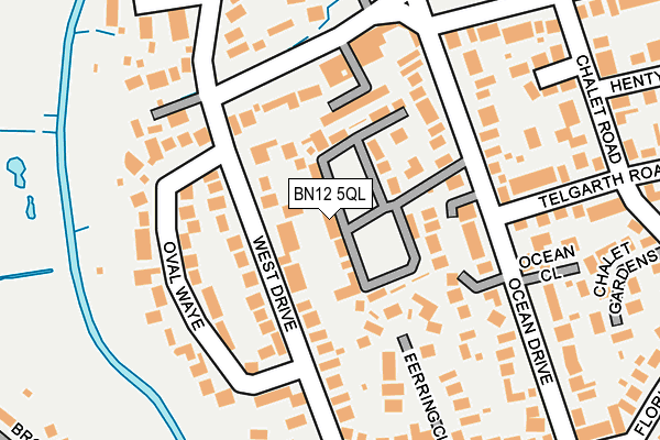 BN12 5QL map - OS OpenMap – Local (Ordnance Survey)