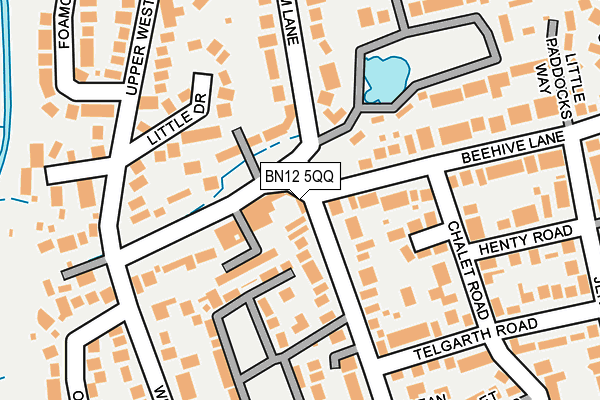 BN12 5QQ map - OS OpenMap – Local (Ordnance Survey)