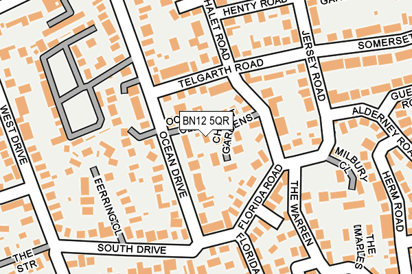 BN12 5QR map - OS OpenMap – Local (Ordnance Survey)