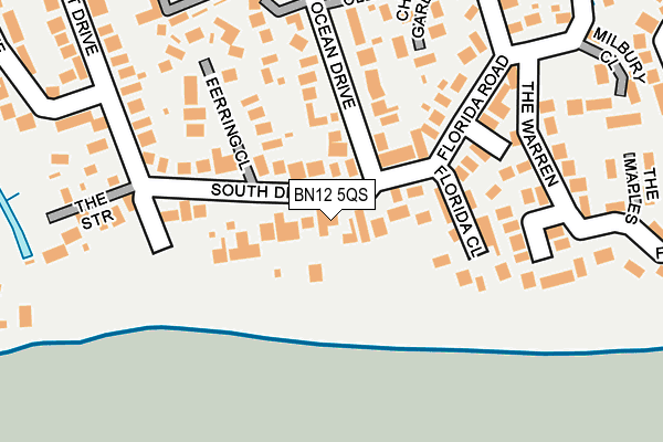 BN12 5QS map - OS OpenMap – Local (Ordnance Survey)