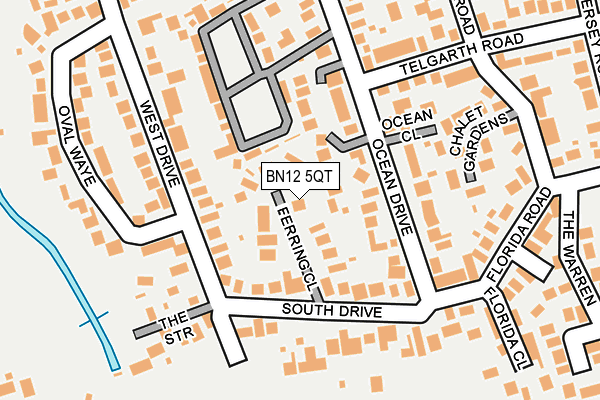 BN12 5QT map - OS OpenMap – Local (Ordnance Survey)