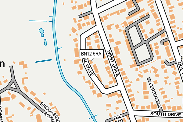 BN12 5RA map - OS OpenMap – Local (Ordnance Survey)