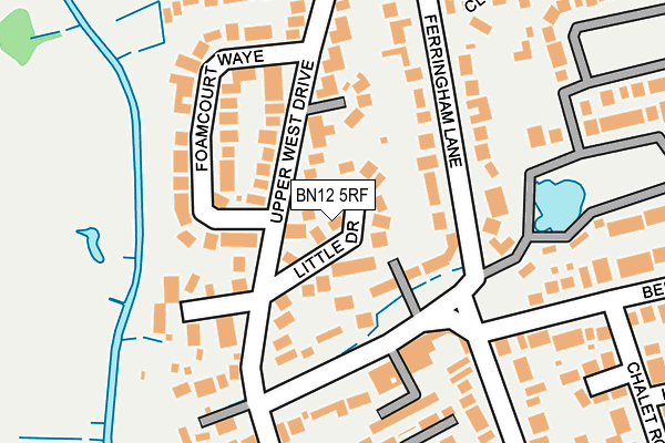 BN12 5RF map - OS OpenMap – Local (Ordnance Survey)