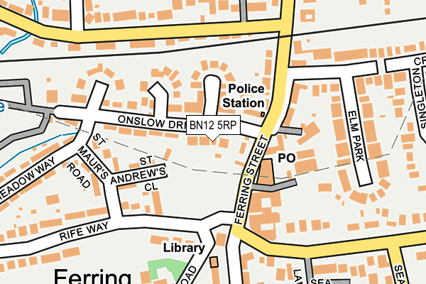 BN12 5RP map - OS OpenMap – Local (Ordnance Survey)