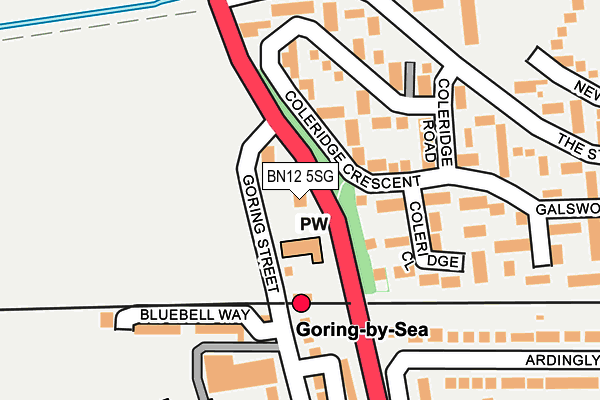 BN12 5SG map - OS OpenMap – Local (Ordnance Survey)