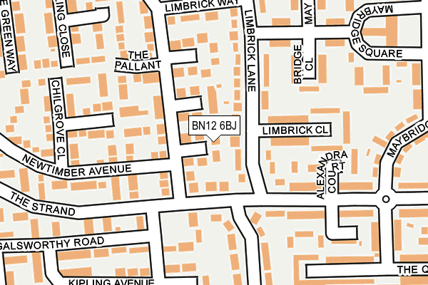 BN12 6BJ map - OS OpenMap – Local (Ordnance Survey)