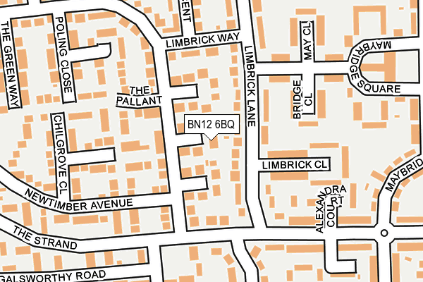 BN12 6BQ map - OS OpenMap – Local (Ordnance Survey)