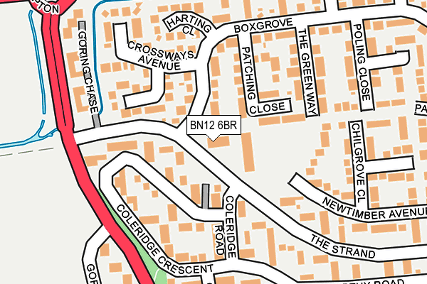 BN12 6BR map - OS OpenMap – Local (Ordnance Survey)